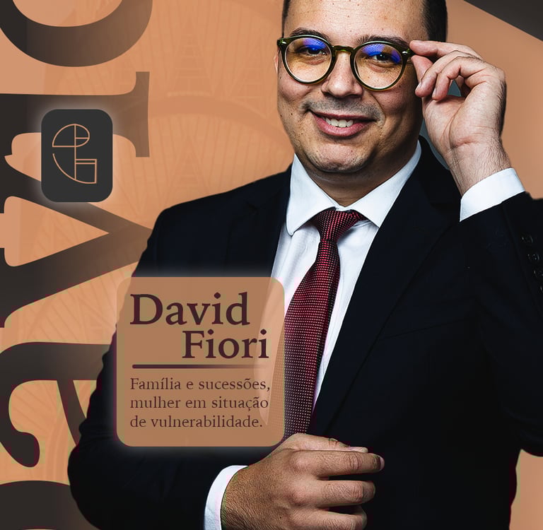 a man in a suit and tie with a sign that says david fiori