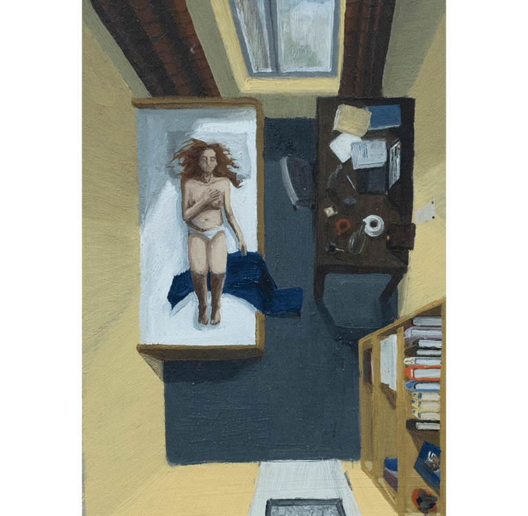 CIUPA, OIL ON CARDBOARD, 14x20cm, 2022
