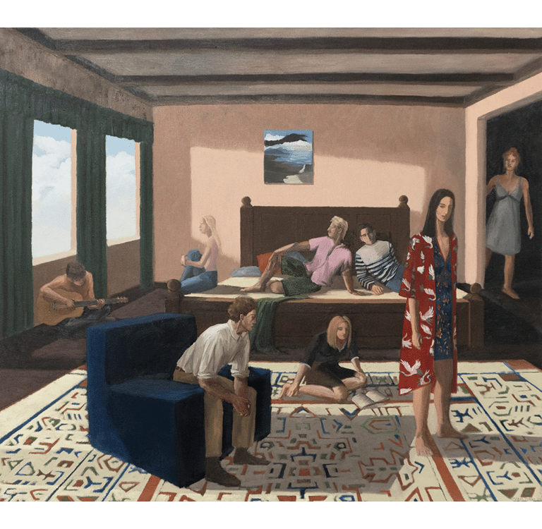 THE BIRTH OF AN ARTIST, OIL ON CANVAS, 85x96,5cm, 2020