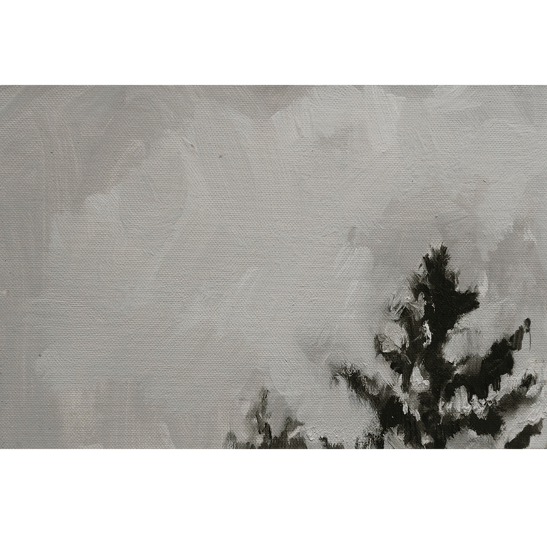 WINTER BRANCH I, OIL ON CANVAS, 20x30x3cm, 2017