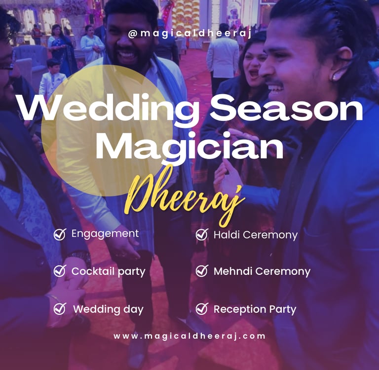 Dheeraj is the best wedding illusionist in Delhi India.