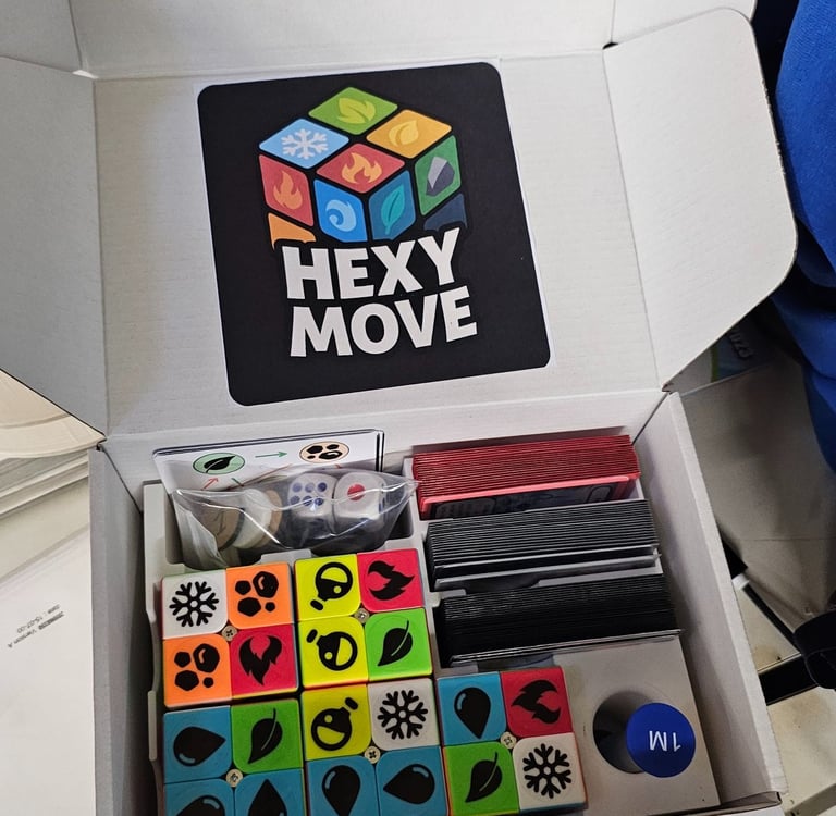 a box of assorted items in a box