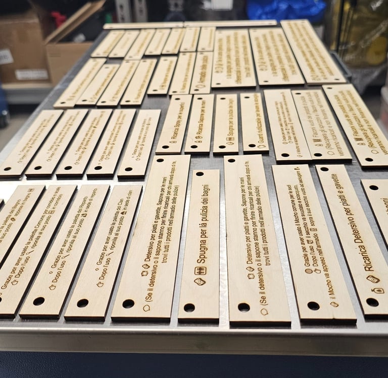 a table with a bunch of wooden planks