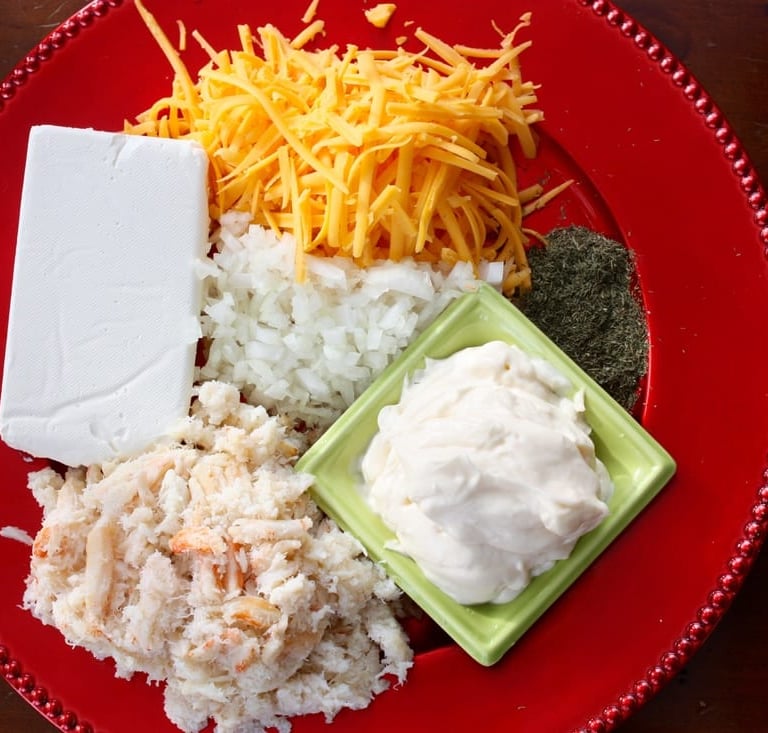 ingredients for crab dip
