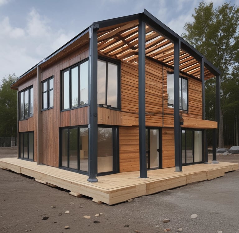 a small model of a house with a roof