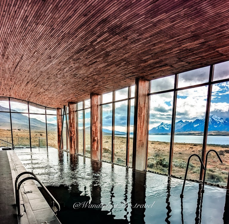 Tierra Patagonia hotel lap pool and spa