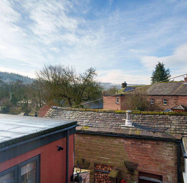 Armathwaite village from cottage bedroom 1 window