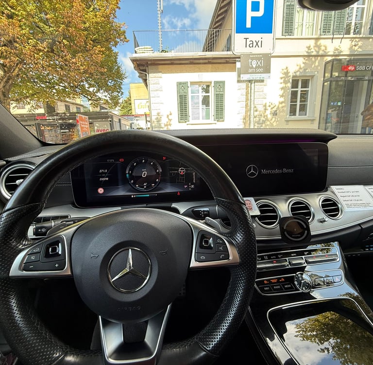 Interior of a Mercedes E-Class.
