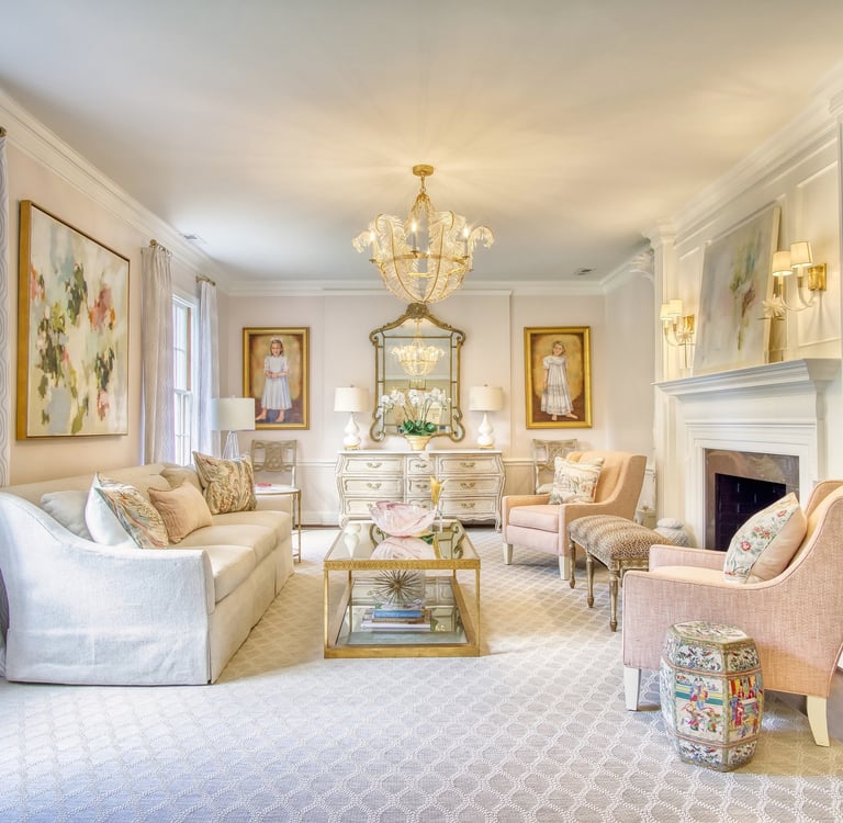 High-quality interior photo of a modern living room in Greensboro, NC, captured by Carolina Capture.