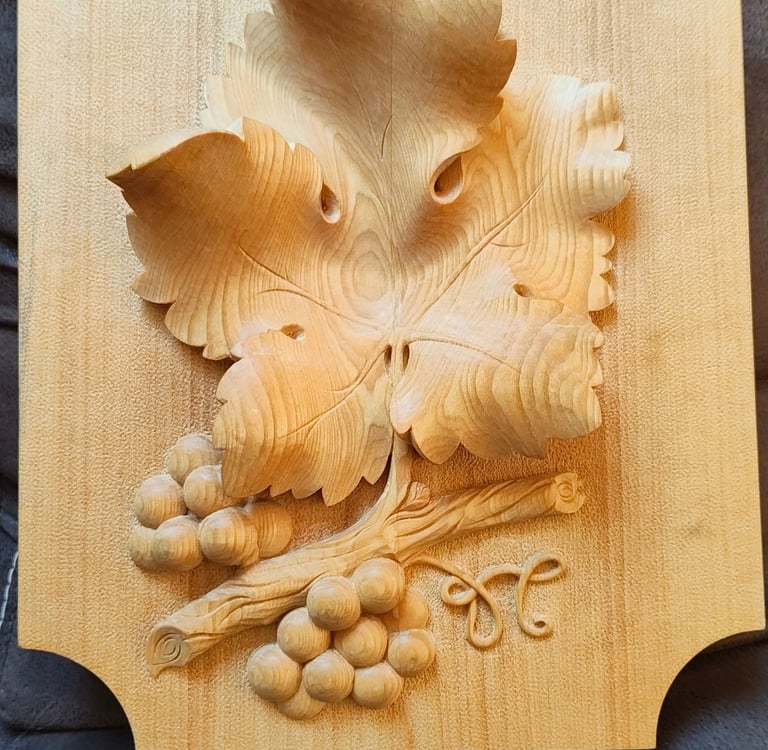 sculpture feuille de vigne Aubin Thiriat 