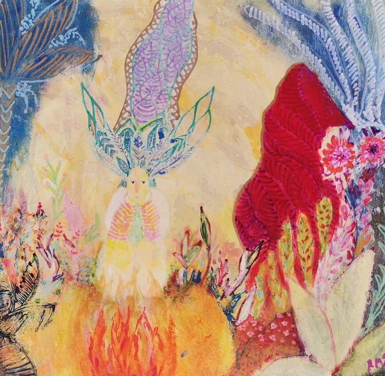 El hombre en su relación con el fuego como chispa que indica el pensamiento humano