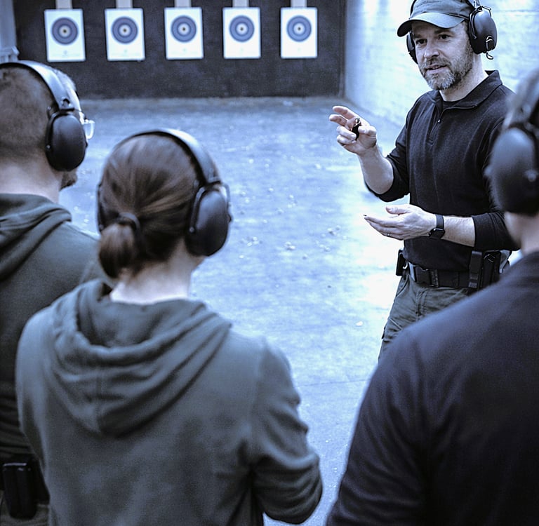 Der Instruktor erläutert das Vorghen beim Schnuppertrining