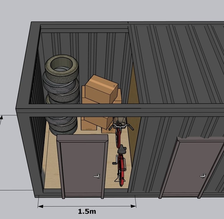 3,6 m² self storage sandėliukas Kaune – tinkamas dėžėms ir sezoniniams daiktams