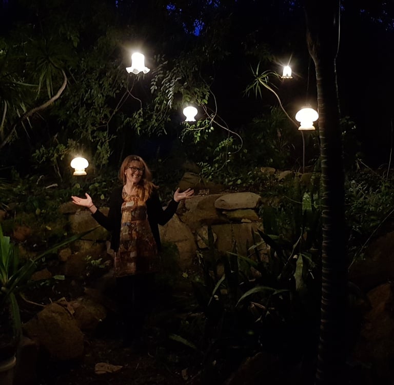 re-purposed garden lights