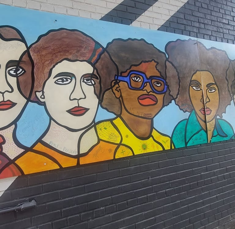 Mural on the sidewall of Wye Hill Brewing