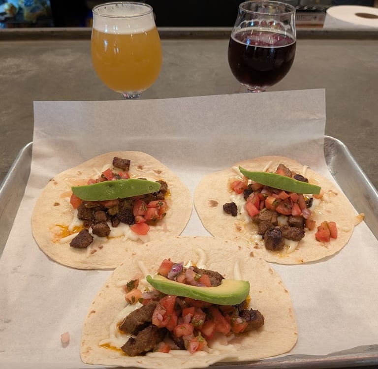 plate of three tacos