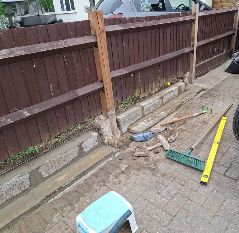 www.truthincontext.co.uk All fence work carried out from one side of the boundary. Standard process.