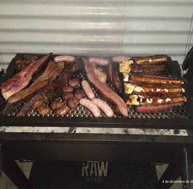 Custom Argentinean grill handmade in New Zealand with heavy-duty steel