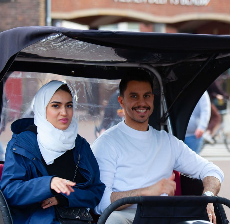 manar and ali from dubai on bike taxi