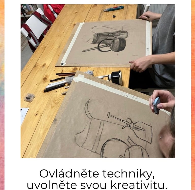 Level up Art – středy 17:30–19:30, věk 13–17 let, výtvarné workshopy pro teenagery s Bera Kavana v L