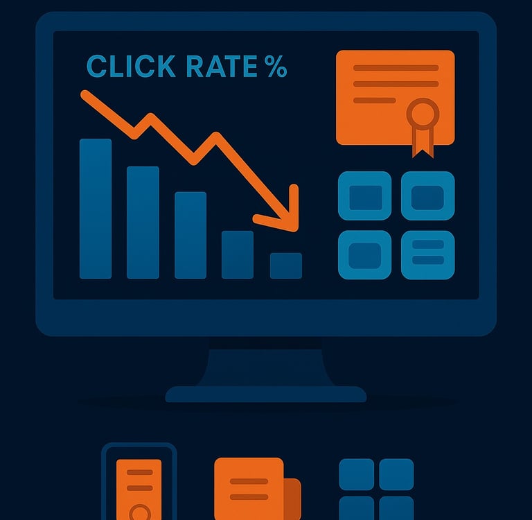 CyberServiceLT Phishing Click Rate down 