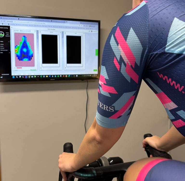 Screen showing saddle pressure mapping