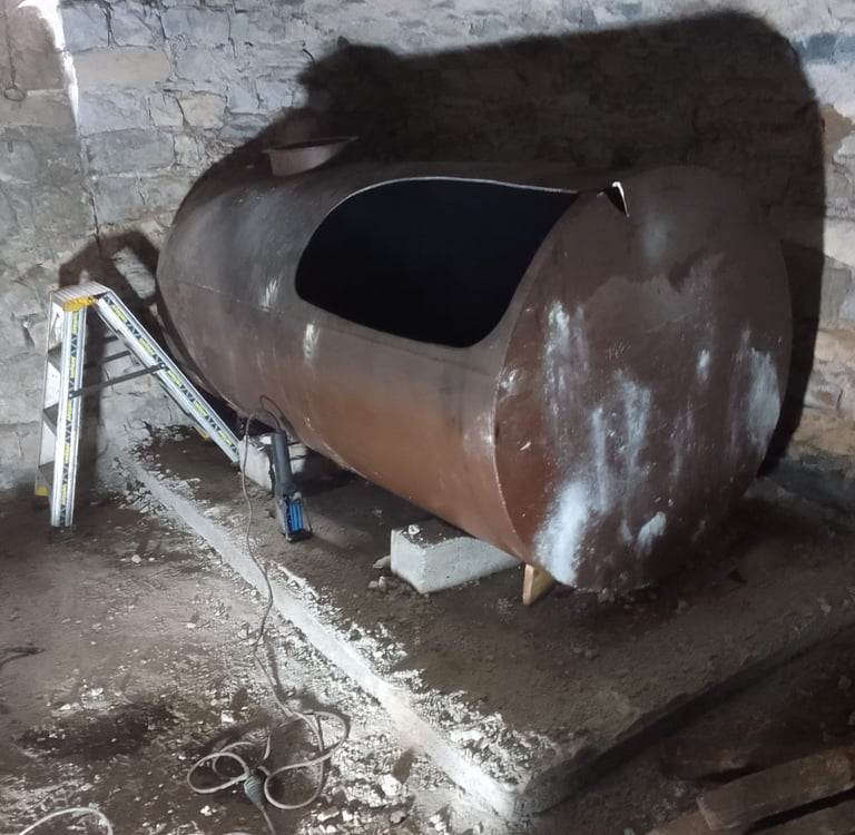 découpe cuve à fioul