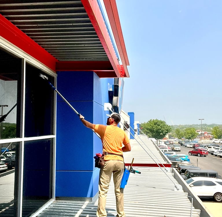 Commercial window cleaning in Boerne TX by Elegant Restorations