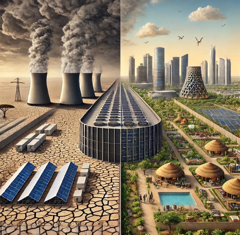 African-inspired AI facility, egenerative infrastructure, respect for land,