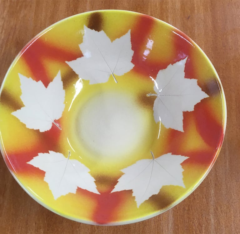 multi-color leaf bowl