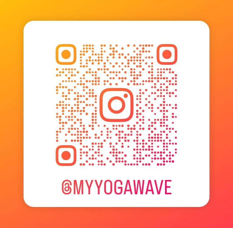 Scannez le QR Code Instagram de My Yoga Wave, partenaire bien-être de la Conciergerie Capbreton, pou