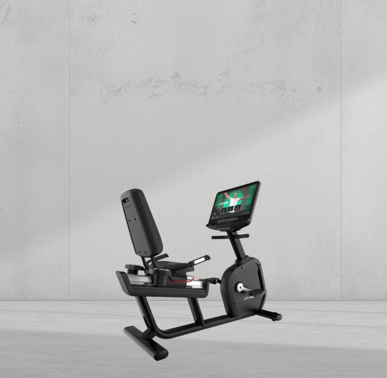 Life Fitness Integrity recumbent bike low impact UAE by FLYWHEEL ME Dubai