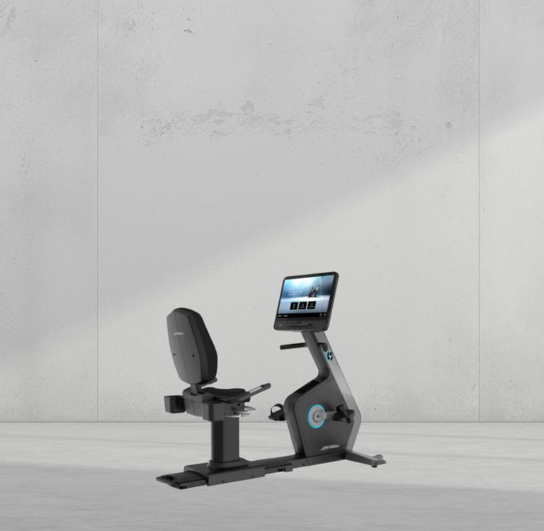 Life Fitness Symbio recumbent bike premium UAE by FLYWHEEL ME Dubai