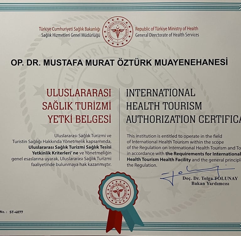International Health Tourism Authorization Certificate