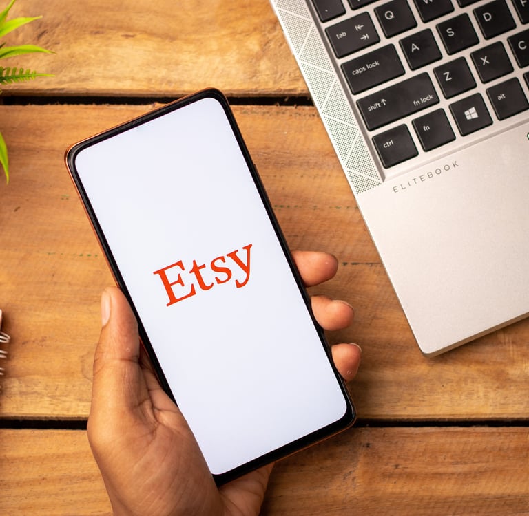 Etsy screen on phone