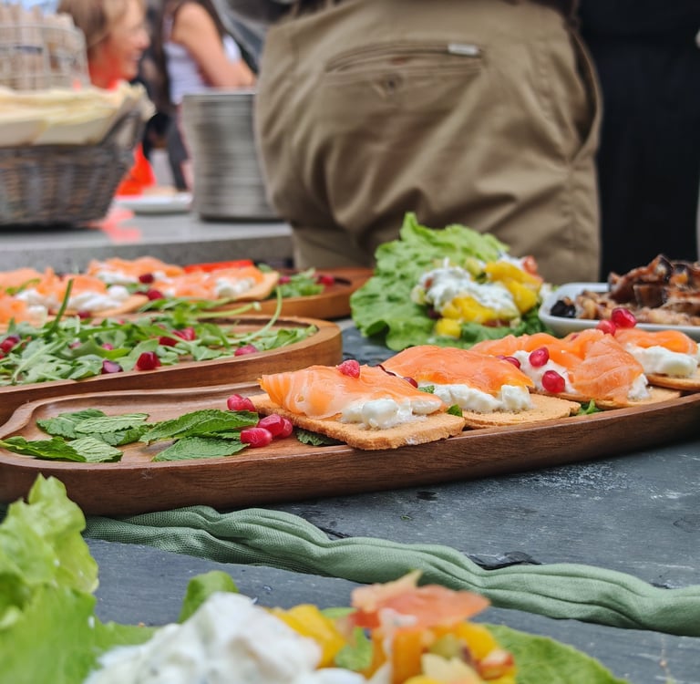 Selection of wedding starters