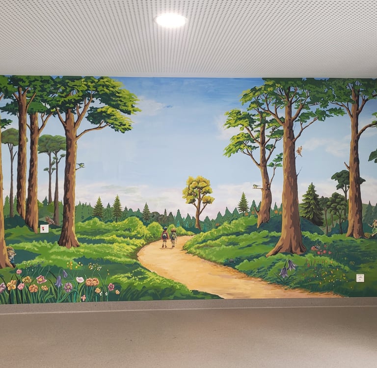 Heuchelhof Würzburg Wandmalerei  Art Alvaro Fernandez