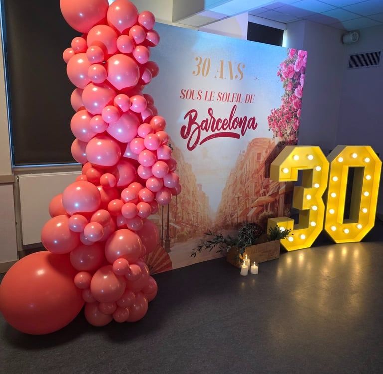Organisation et décoration anniversaire 30 ans par Ewen Events à Rodez