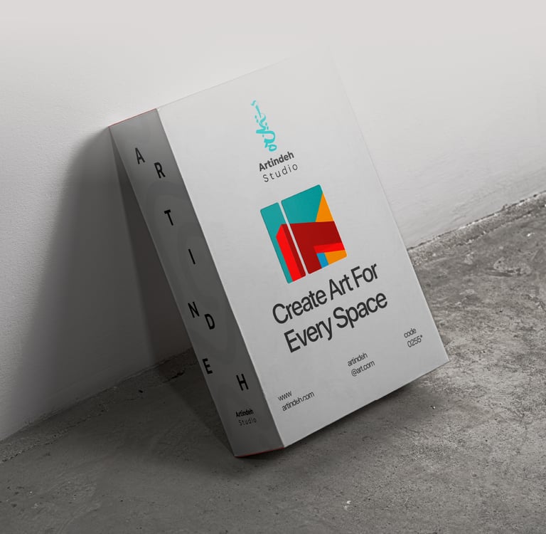 Zweites Nachhaltiges Verpackungsdesign aus Recyclingkarton für Artindeh Kunstplatform