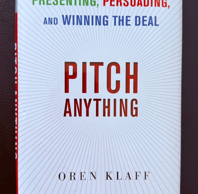 a book cover of Pitch Anything