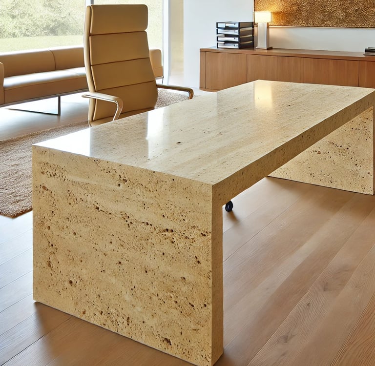 Wholesale natural stone travertine furniture