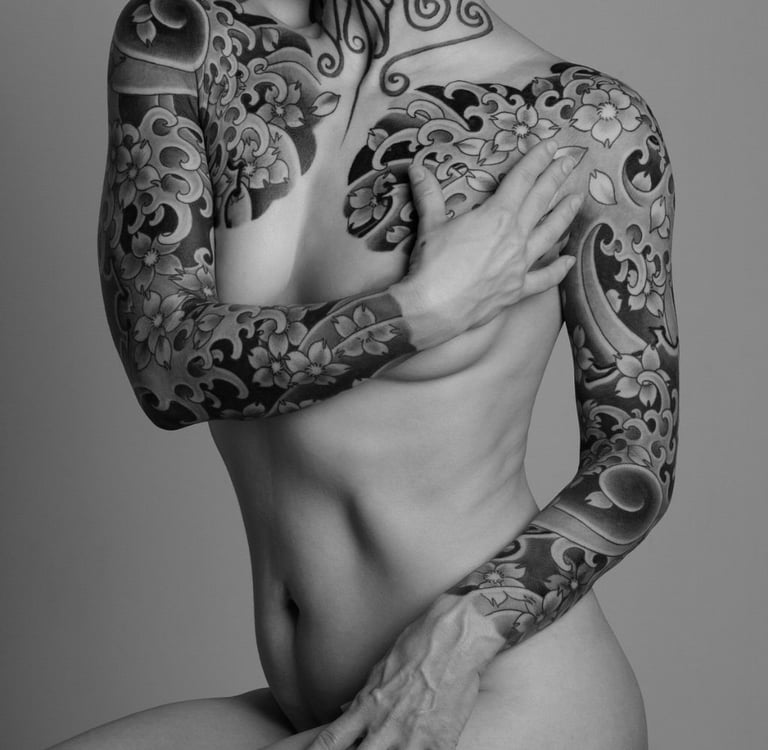 frau  japanische tattoo deutschland irezumi