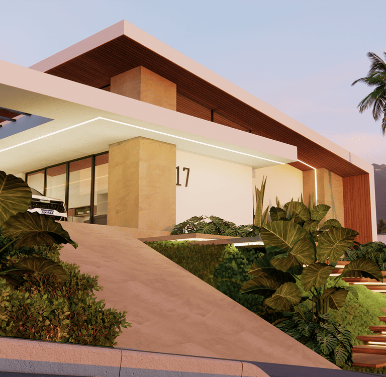 projeto casa de campo de alto padrão