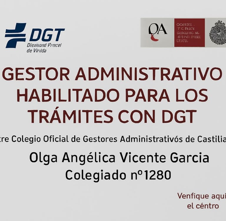 Gestor administrativo habilitado para los trámites con DGT