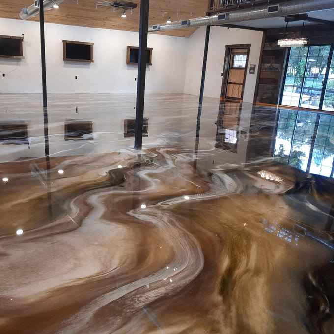 Metallic Floor in Grand Island NE Home