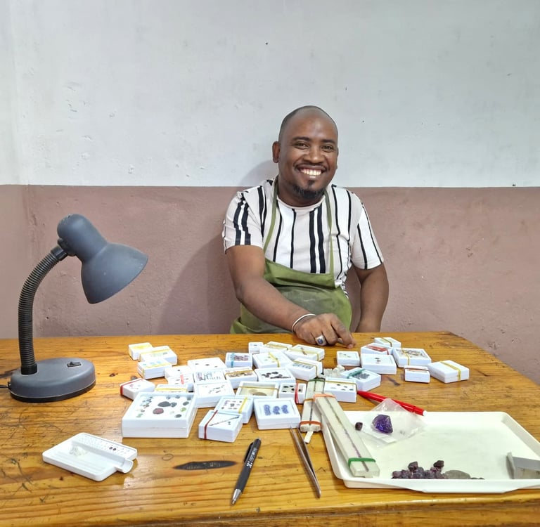 Tahiry in his workshop