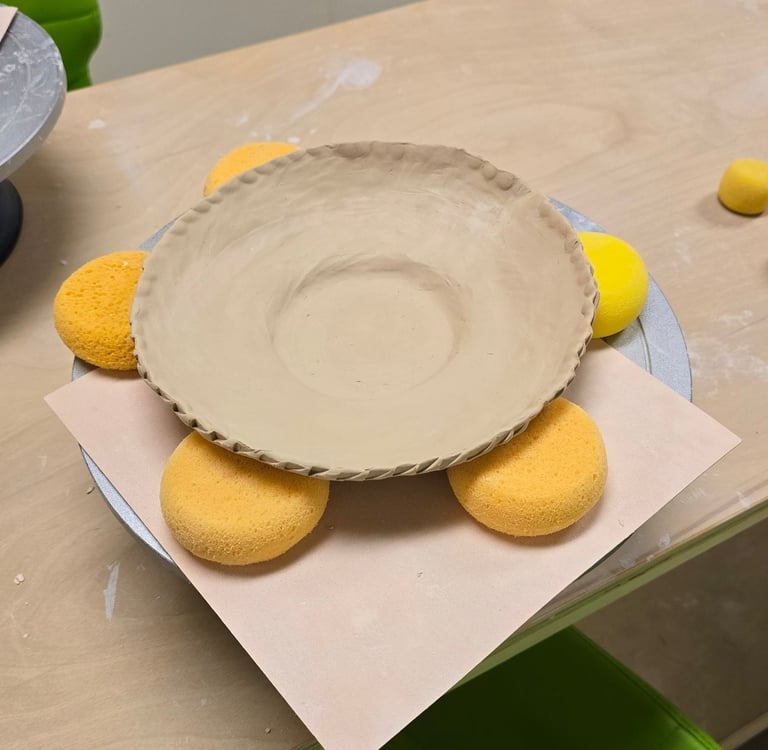 A pasta bowl made in a bowl making workshop