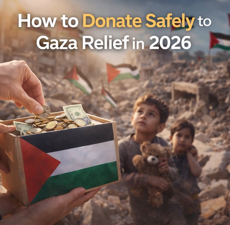 Donate Safely to Gaza Relief 2026 humanitarian aid support