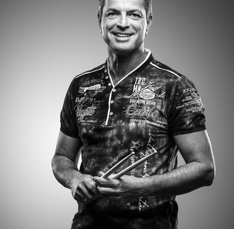 Drummer Sideman Substitute Noel Geide Portrait