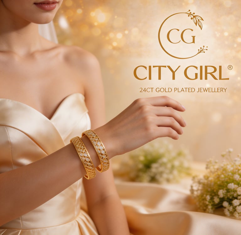 citygoldjewellerybangles.in - 18Carat Gold plated Party wear bangles for women, Party sets with AD